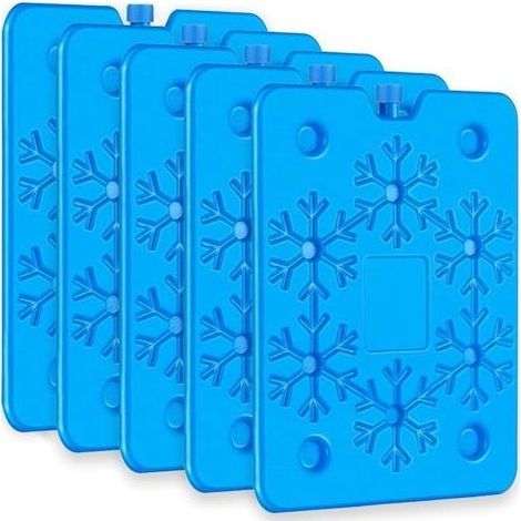 Lot de 3/5 Pain de Glace 800ml pour Glacière, Ultra-Plats 1,5cm & Anti-fuites – Éléments réfrigérants réutilisables pour Camping, Pique-Nique, pêche – Froid Longue durée, BPA Free (1/5)