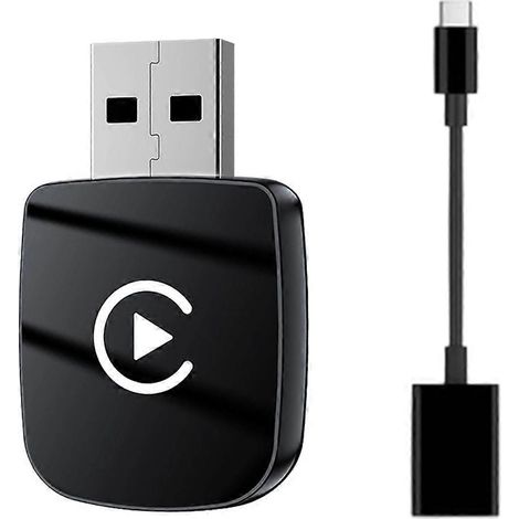 2-in-1 Wireless CarPlay Adapter Kit für Android Auto, mit Wi-Fi und Bluetooth, Sprachsteuerungsbox und künstlicher Intelligenz, kabelgebundene CarPlay-zu-kabellose CarPlay-Konvertierung. (1/5)