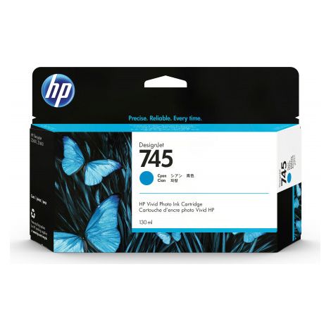 Cartucho de Tinta Original HP Cartucho de tinta DesignJet HP 745 cian de 130 ml Cian