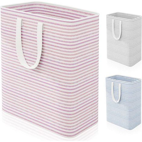 Grand Panier à Linge Pliable 100L, Panier à Linge Imperméable Autoportant, Poignées Renforcées, Corbeille à Linge pour Vêtements, Serviettes, Jouets et Couvertures, Rouge (1/5)