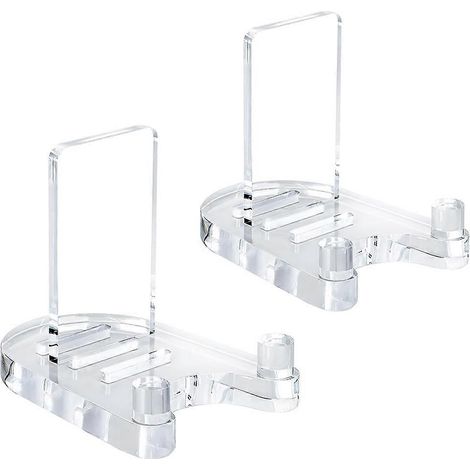 Set mit 2 Telleraufstellern, verstellbarer Acryl-Präsentationsständer für Rahmen und Kunstwerke – transparent und stabil (1/5)
