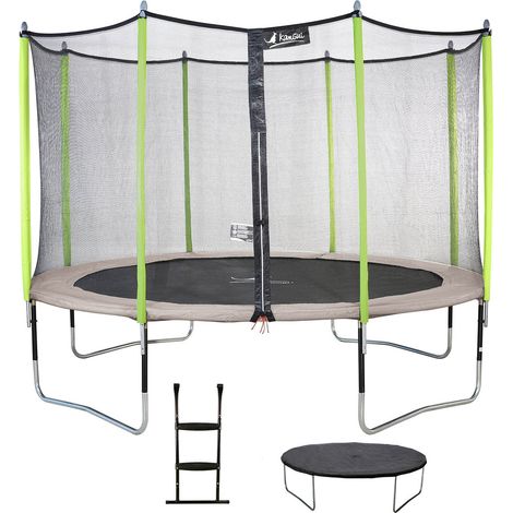 Trampoline KANGUI - JUMPI Ø 426‑430 cm – Enfant XXL – Rebond Dynamique – Échelle & Bâche – Garantie 5 ans (1/4)