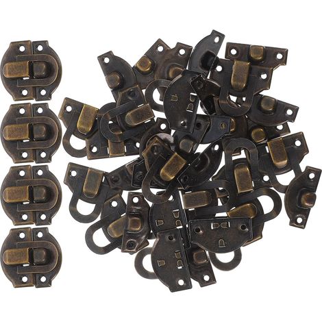 Fermoirs en Fer Vintage Design Rétro Faciles à Installer Lot de 20 pour Boîtes à Bijoux et Coffres Adaptés pour Bureau et Boutique (1/5)