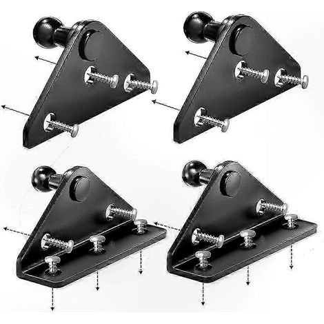 Support à rotule de 10 mm lot de 4 supports universels pour vérins à gaz vérins de porte de camping-car noir (1/5)