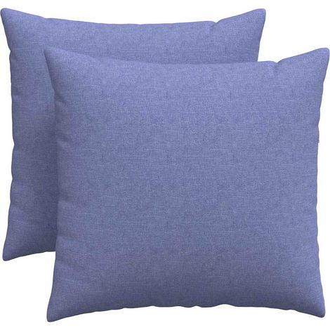 Maison Exclusive - Cojines de sofá 2 pcs Azul jeans 50 x 50 cm te