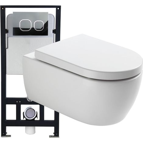 BERNSTEIN - Wc sospeso offerta speciale economy pack 3: NT2039 - e telaio di supporto G3004A con piastra di sgancio Modello 4111 nero opaco	Modello 4111 nero opaco
