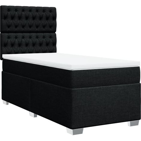 Maison Exclusive - Giroletto a Molle con Materasso Nero 80x200 cm inTessuto