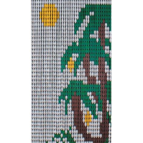 Tenda antimosche a piastrine per esterno e interno in resina e profilo in pvc - 120x230 cm