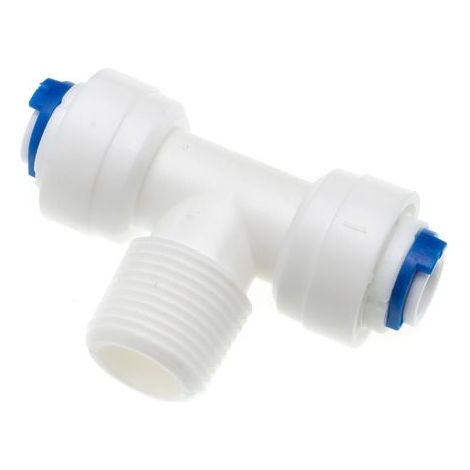 Connettore a T Fast 1/4” F – Filetto 3/8” M - Fast 1/4” F STI