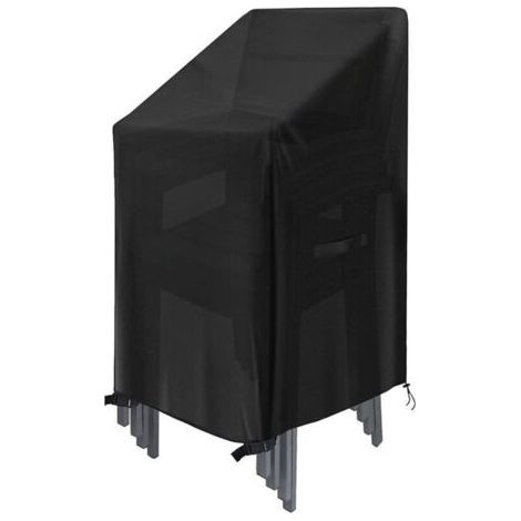 Protective cover for stackable chairs, 75x75x120cm, waterproof fabric outdoor chair cover for garden and balcony chairs (1/4)