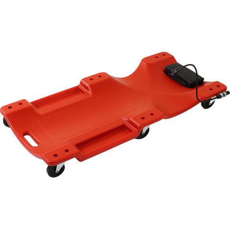 Planche de réparation automobile rotative à 360°, capacité de charge de 200 kg, avec éclairage LED et plateau roulant extra-plat. (1/5)