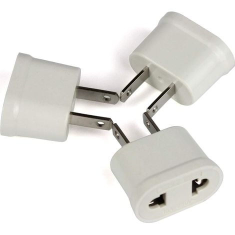 Adaptateur secteur, adaptateur de charge, adaptateur secteur multi-pays (3 pièces blanches de norme américaine) (1/3)