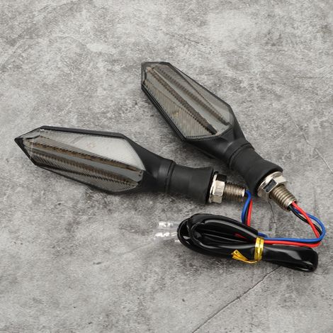 Clignotants Moto LED Double Face 2 Pièces Jaune Feu Indicateur Dynamique (1/5)