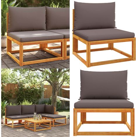 Canapé de jardin sans accoudoirs coussins bois massif d'acacia - Canapé De Jardin - Salon De Jardin - Mobilier De Jardin - Meubles De Jardin - Acacia - Home & Living (1/5)