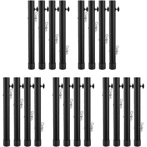 Rallonges de pieds de table pliables, pieds droits/courbes, rallonges de pieds de table réglables en hauteur, lot de 20 (1/5)