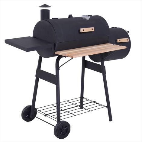 Barbecue au charbon Barbecue charbon fumoir sur pied 124 x 53 x (1/5)