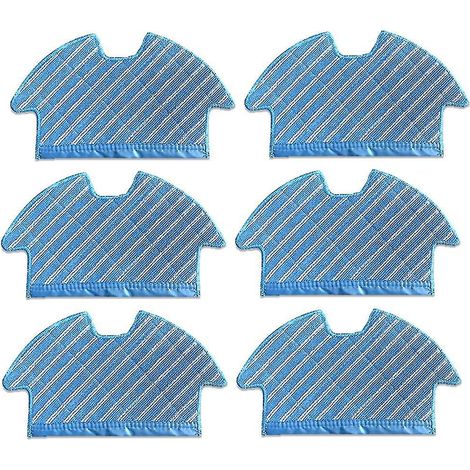 6 Stück Mikrofaser-Pads für Staubsauger, passend für Ecovacs blaue Wischmopptücher (1/4)