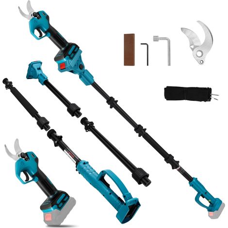 Sécateur électrique Compatible avec 18V, sécateur sans Fil avec Perche d'extension jusqu'à 4,57 m, écran LCD, Batterie de 30 mm pour Jardin (sans Batterie) (1/5)