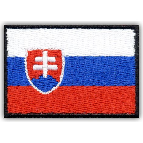 Aufnäher mit slowakischer Flagge – Magnetische Rückseite – Gestickter Aufnäher/Abzeichen/Emblem