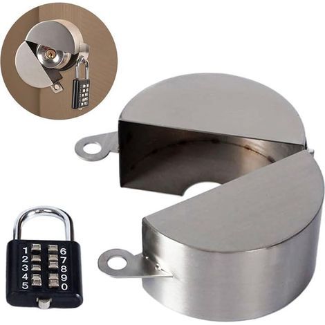 Verrou de robinet extérieur en acier inoxydable avec cadenas codé Dispositif de sécurité pour le jardin et la maison Empêche le vol d'eau et l'utilisation non autorisée (1/5)