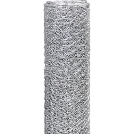 MALLA HEXAGONAL GALVANIZADA, 50 CM x 25 MB, MALLA DE 13 MM, ALAMBRE DE 0,6 MM - 25 MB - SB 2940158