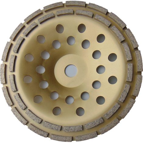 Trade-Shop Diamant Schleifteller Schleiftopf 230mm Durchmesser 22,23mm Bohrung für viele Elektrowerkzeuge mit M14 Gewinde / Segmente 5mm Doppel Reihe - 1 Stück (1/2)
