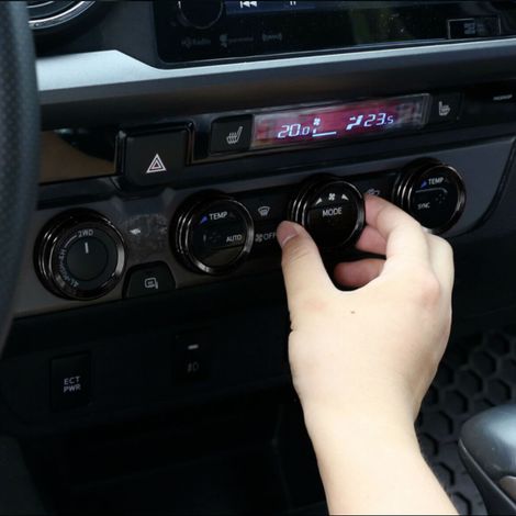 Schwarze Schaltknaufringe (4 Stück) für Toyota Tacoma (2016-2022). (1/5)