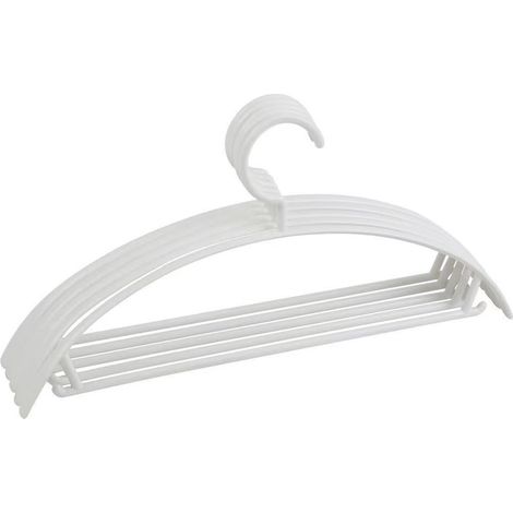 Rutschfeste Kleiderhaken – 10er-Pack – Verstärkte, halbrunde Haken aus ABS + Mangan – Weiß – 19,5 x 41 cm