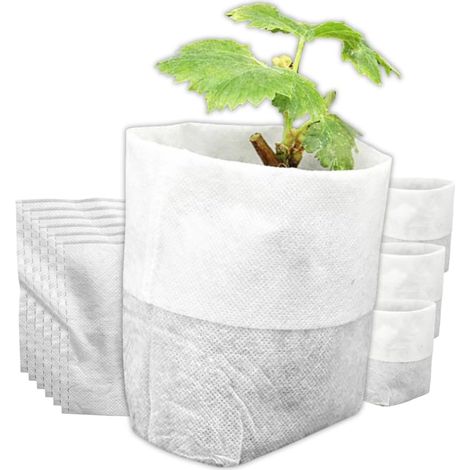 100 pièces (12 x 13cm) Sacs de Culture de pépinière, Sacs de Plantes, Sacs de Culture de Plantes Sacs de Culture en Tissu Non tissé, Pots de Culture de semis Sacs de Culture (1/5)