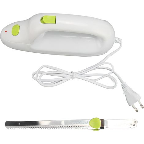 Couteau à Découper Électrique Dentelé pour Viande Surgelée, Légumes, Fruits et Pain - 220‑240V Prise UE (1/5)