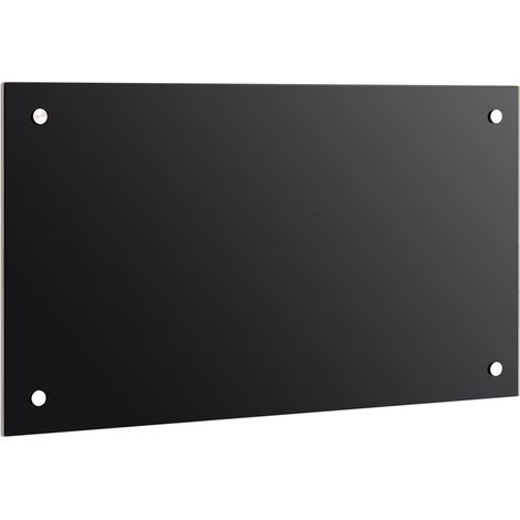 Panel trasero para cocina Cubierta de protección Placa contra salpicadura 90x55CM negro Cocina Protección de pared 6mm ESG