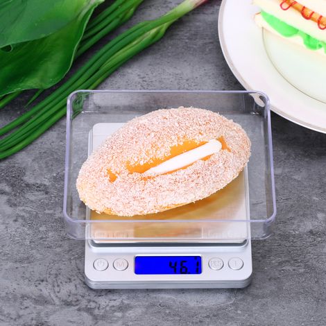 Balance de cuisine précise 3000 g/0,1 g, mini balance alimentaire, balance de cuisine électrique à deux plateaux, balance de cuisine de poche (1/5)