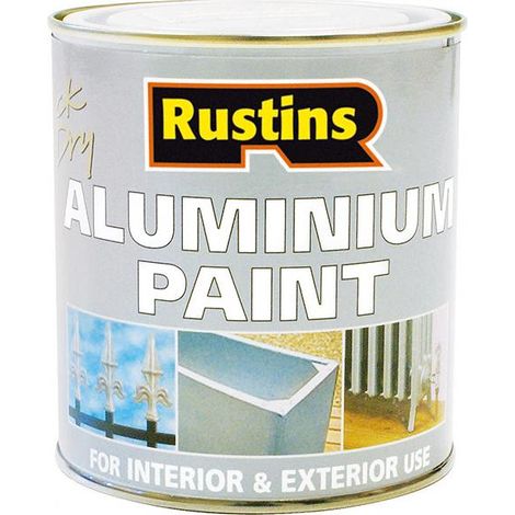 Rustins Quick Dry Aluminium Paint - 250ml, Fast-Drying Metal Coating for Durable Finish (1/3)