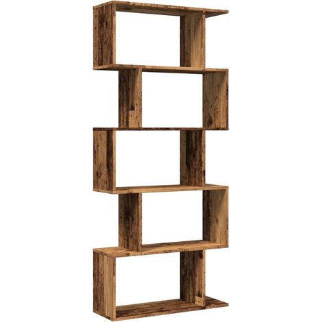 Maison Exclusive - Raumteiler-Bücherregal 5 Etagen Altholz-Optik