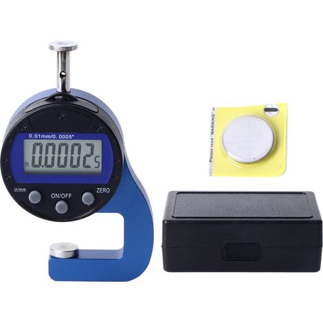 Digitales elektronisches Dickenmikrometer, Auflösung 0,01 mm (0,0005 Zoll), Messbereich 0–10 mm (1/5)