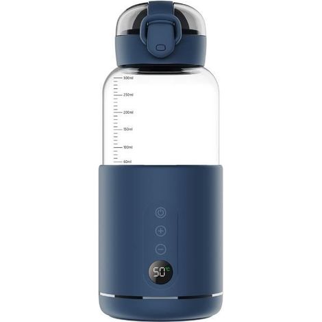 (Blau) Tragbarer Wasserwärmer, 300 ml Fassungsvermögen, kabellos, leicht zu transportieren (1/4)