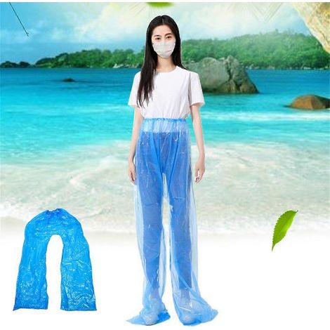 à 5 pantalons de pluie jetables épais, imperméables et résistants à l'eau, pour le tourisme, les voyages et le cyclisme en plein air. (1/4)