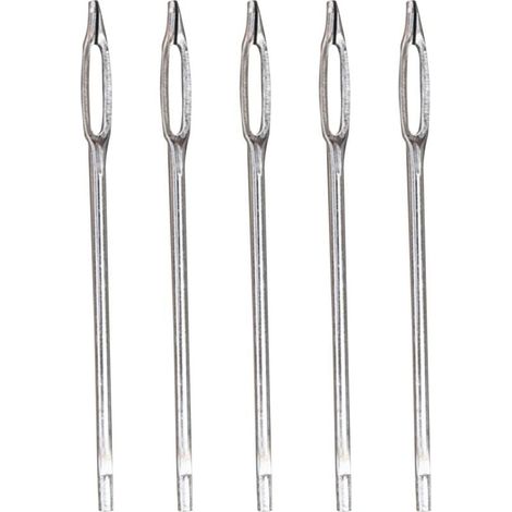 Kit de réparation de bouchon de pneu, kit de bouchon de pneu de voiture,Paquet de 5 aiguilles à œil fendu de remplacement Outil de réparation de pneus, Kit de réparation de pneus robuste, poin (1/4)