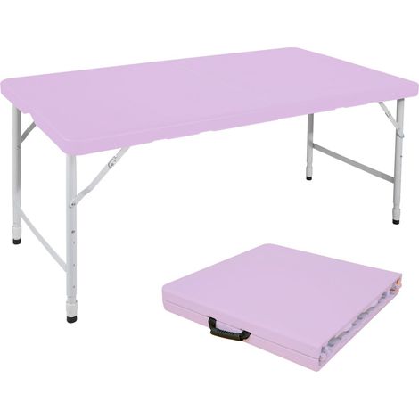 Table de pique nique réglable enfants-adultes-Violet-Design compact multifonction-Ajustable en hauteur 125x61x58-74(cm)