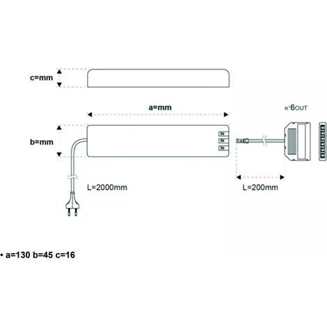 TRANSFO LED 24V 30W 12 SORTIES