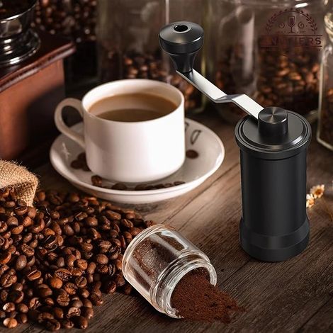 Moulin à café manuel en céramique, ABS et plastique, pour expresso, cafetière à piston et café filtre, pour une utilisation à domicile et en voyage.-AquaForge