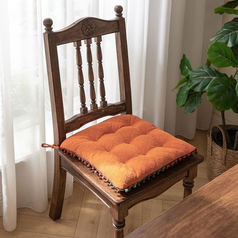 Coussin carré décoratif moelleux 40 × 40 × 7 cm pour salon, chambre à coucher ou fauteuil – coussin au sol tendance et confortable (1/5)