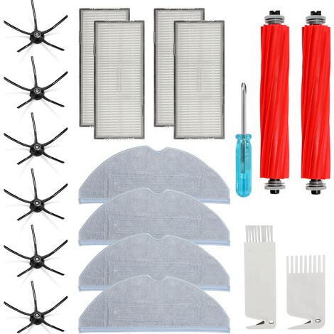 Randaco 19pcs Ersatzzubehör kompatibel für Roborock S7 S7Plus S7 MaxV S7 MaxV Ultra 2 Walzenbürsten,4 Filter,6 Seitenbürsten (1/5)
