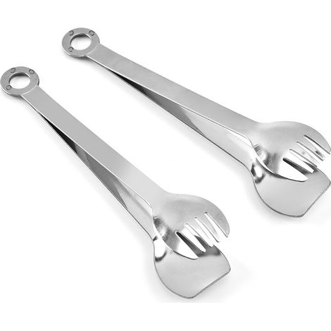 2 pc En Acier Inoxydable Petit Pince À Glace Barre Clip Glaçon Sucre Clip Alimentaire Clip Gadgets De Cuisine 15 3 CM Argent