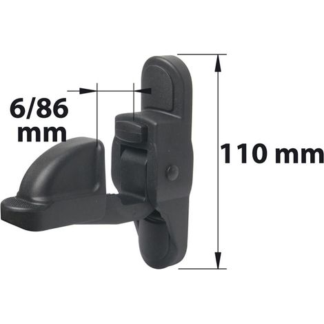 Fermo automatico in composito plastificato, H.110 x L.32 x P.155 mm AFBAT