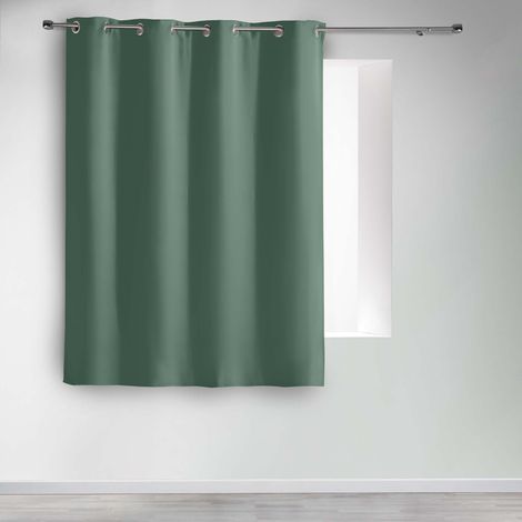 Rideau occultant à œillets 135 x 180 cm – Uni Cèdre – Petite hauteur