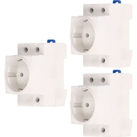 Adaptateur Rail DIN 3 Pôles Connecteur Industriel 250V 16A Prise Européenne (1/5)