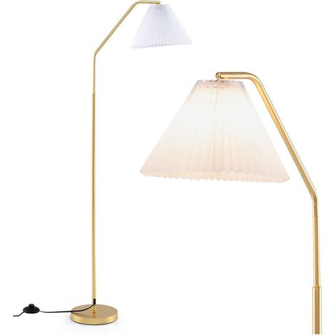 Lampada da terra con testa orientabile attacco e27 168 cm oro