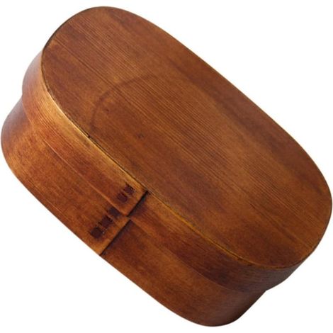 Boîte à bento japonaise en bois, un seul compartiment, grande (1/5)