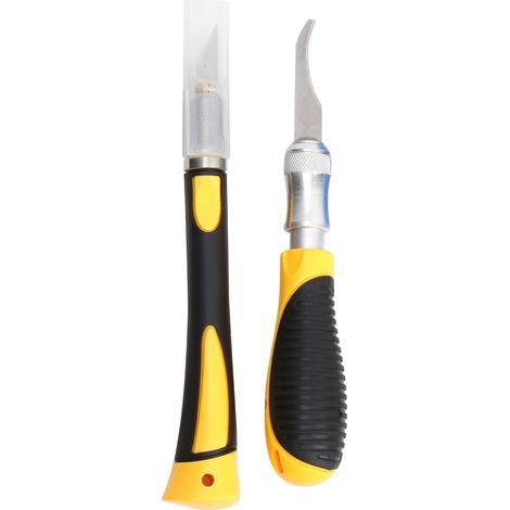 Set de couteaux à bois professionnel, 5 pièces, manches en bois, lames en acier inoxydable, outils de sculpture sur bois pour débutants et experts, kit de gravure précis. (1/5)